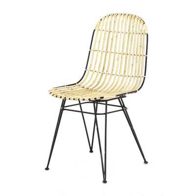 Chaise rotin  et métal Melody ZAGO