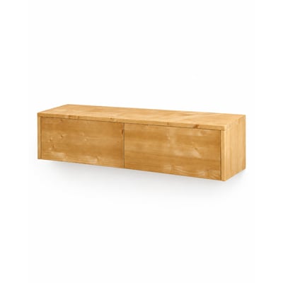 Console d'entrée suspendue en bois marron clair HANNUN