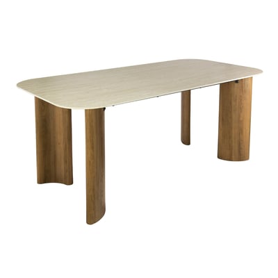 Table à manger céramique 3D à bords arrondis 180 cm COLISEE PIER IMPORT