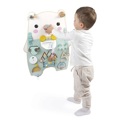 Pure Busy board Ourson blanc JANOD