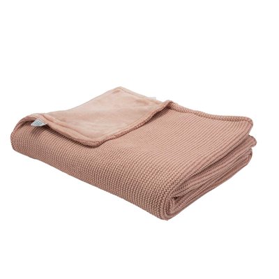 Couverture bébé - tricot et flanelle TROIS KILOS SEPT