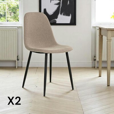 Chaise de salle à manger grise, style moderne (lot de 2) BERLIN PIER IMPORT
