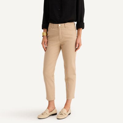 Cotton Ankle Grazer Trousers, Length 25" ANNE WEYBURN