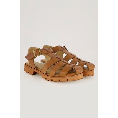 Sandales en cuir, effet tressé - largeur H ULLA POPKEN