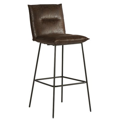 Chaise de bar rembourrée grise MALMOE (lot de 2) PIER IMPORT