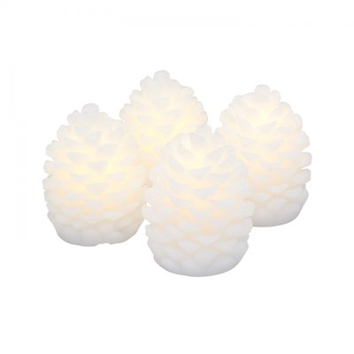 Pomme de pin LED H 7cm lot de 4 SIRIUS