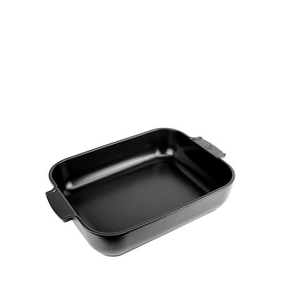 Plat four céramique rectangle noir satin 40 cm - 15.75in Appolia PEUGEOT