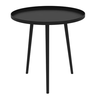 Table d'appoint de terrasse Acier Noir OUTSUNNY