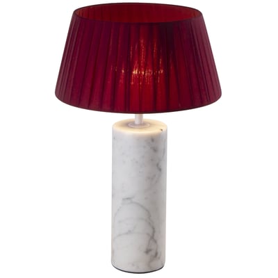 Lampe de table d'intérieur en marbre noir avec ampoule LED rechargeable blanc chaud dimmable STILOS BLACK MARBLE H32,5 cm LUMISKY