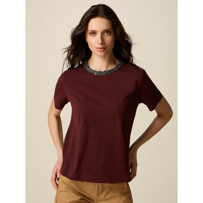 T-shirt avec col bijou OLTRE