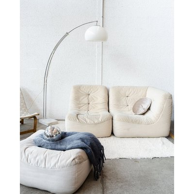 Ensemble fauteuils et pouf Robert N°35 - Bon état DEBONGOUT