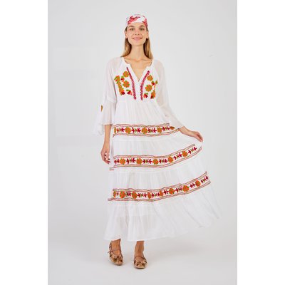Robe longue brodée CARACAS DERHY