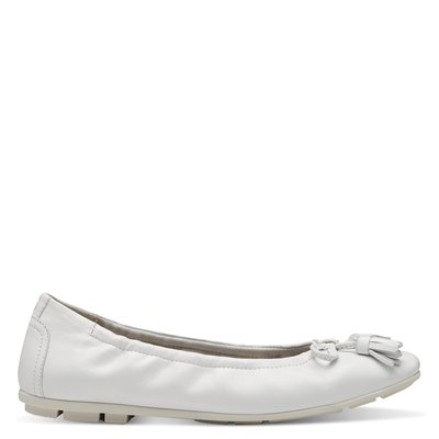 Ballerines blanches cuir sales
