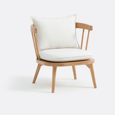 Fauteuil chêne et tissu, Portman LA REDOUTE INTERIEURS