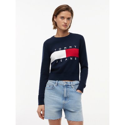Pull col rond logo TOMMY JEANS