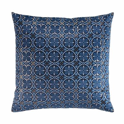 Housse de Coussin 60 x 60 cm Ethnic Joan bleu DOUCEUR D'INTÉRIEUR