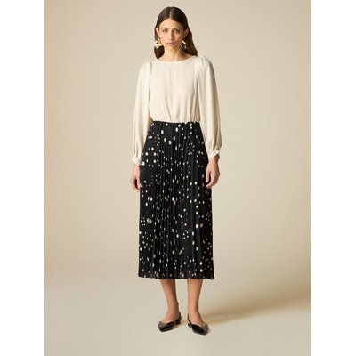 Robe longue avec jupe à motifs OLTRE