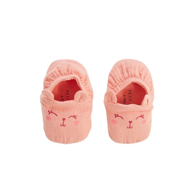 Chaussons bébé en gaze de coton Santa Giulia PETIT BEGUIN