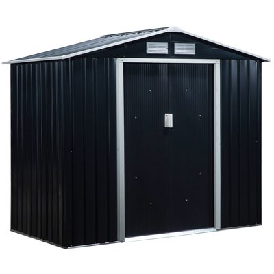 Abri de jardin - remise pour outils - cabanon porte verrouillable - tôle d'acier OUTSUNNY