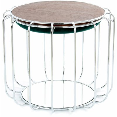 Pouf en métal rond, Confortable silver ARTE ESPINA