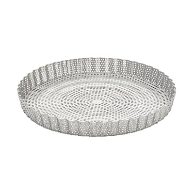 Moule à tarte - ø24 cm - cannelé inox perforé fond démontable DE BUYER
