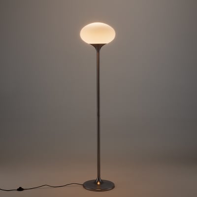 Lampadaire métal fer chrome et opaline, Merisa LA REDOUTE INTERIEURS
