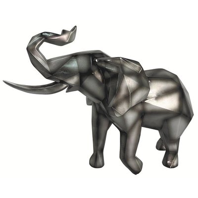 Sculpture moderne d'éléphant gris anthracite PIER IMPORT