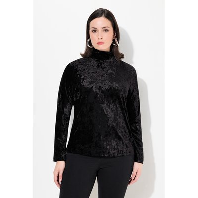 T-shirt en velours à col montant et manches ULLA POPKEN