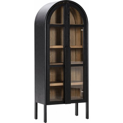 Vitrine arche en bois de frêne et noyer RECOLLECTION