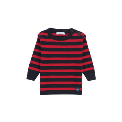 Pull Marin à boutons en laine Mérinos BRIAC BABY ARMOR-LUX
