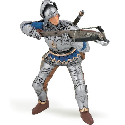 Figurine Arbalétrier bleu en armure PAPO