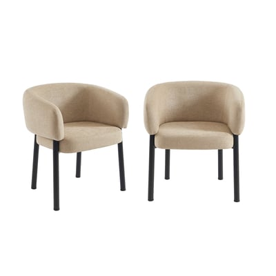 Lot de 2 fauteuils en tissu et acier ABELIA SORELH