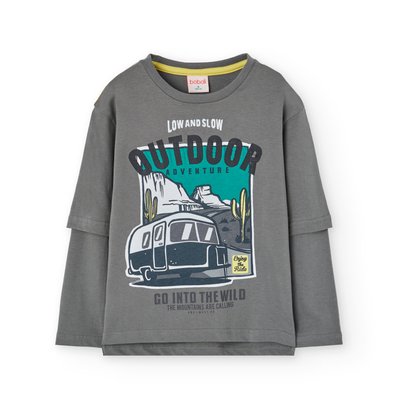 T-shirt à manches longues avec col rond BOBOLI