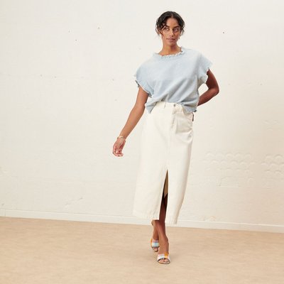 Jupe crayon blanche femme La Redoute