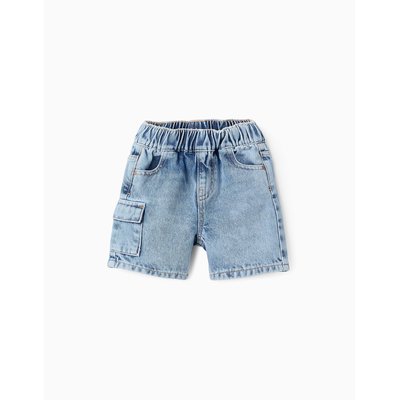 Short en Jean en Coton avec Poche Cargo ZIPPY