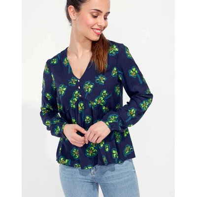 Blouse fluide evasée imprimée AMRITA LA FIANCÉE
