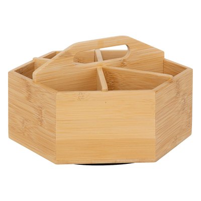 Boîte à thé rotative avec 6 compartiments en bambou ATMOSPHERA