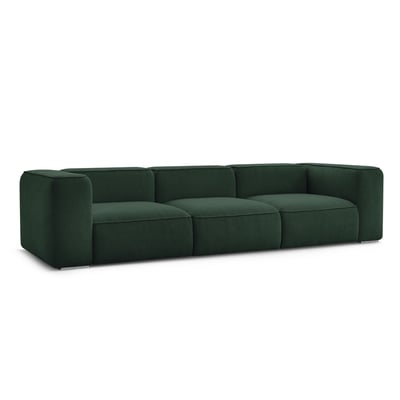 Canapé droit fixe 3 places en tissu texturé, ZEPHYR BOBOCHIC