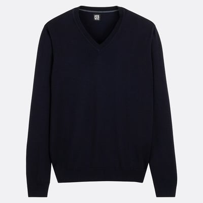 Pull col V en mérinos LA REDOUTE COLLECTIONS