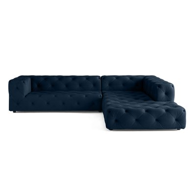 Canapé d'Angle droit en Velours 5 places - GALLATA LISA DESIGN