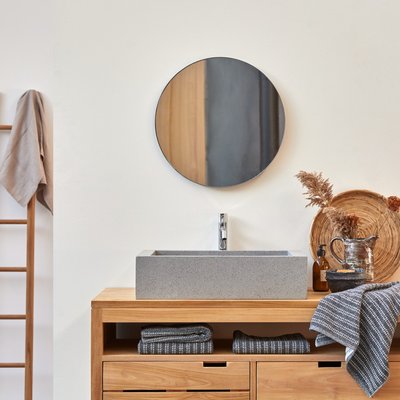 Vasque rectangulaire en terrazzo grey PEGASE TIKAMOON