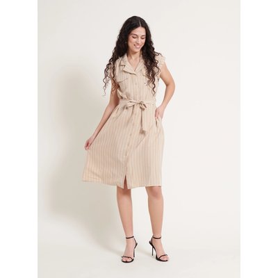 Robe mi-longue à rayures FOLLA NAF NAF