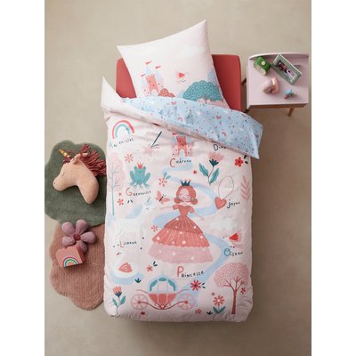 Parure housse de couette + taie d'oreiller enfant ABC PRINCESSE VERTBAUDET