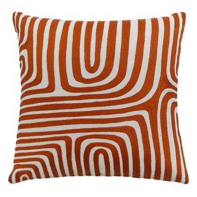 Bosie Ozella Rust And White Cushion SO'HOME