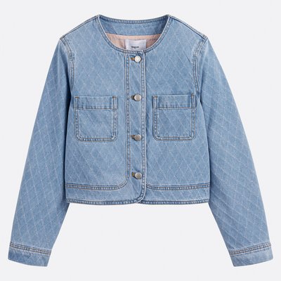 Veste courte en denim jacquard, DELYA SUNCOO