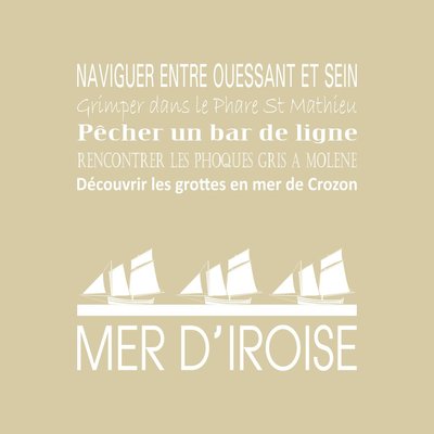Tableau Mural Mer D'iroise RÉGIONALISME CEANOTHE