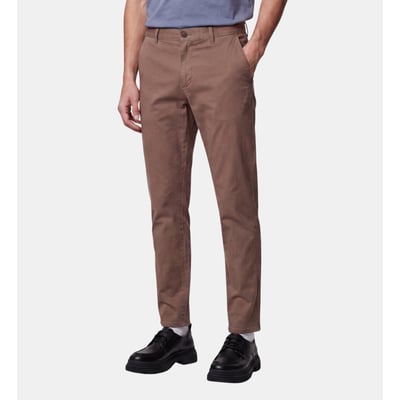 Pantalon chino droit en coton stretch GALERIES LAFAYETTE