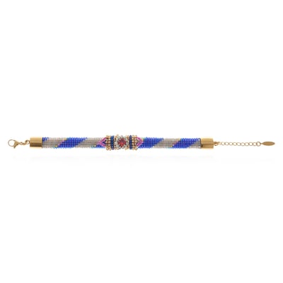 Bracelet perles tissées cabochon central RODRIGUEZ HIPANEMA