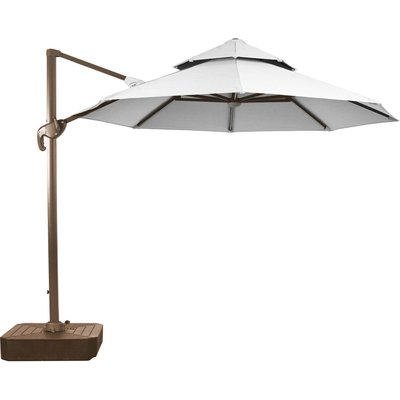 Parasol aluminium polyester LED élégant pour terrasse et jardin RECOLLECTION