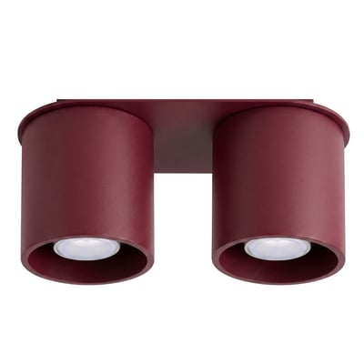 Plafonnier Aluminium Bourgogne GU10 2 Orbis EDEN